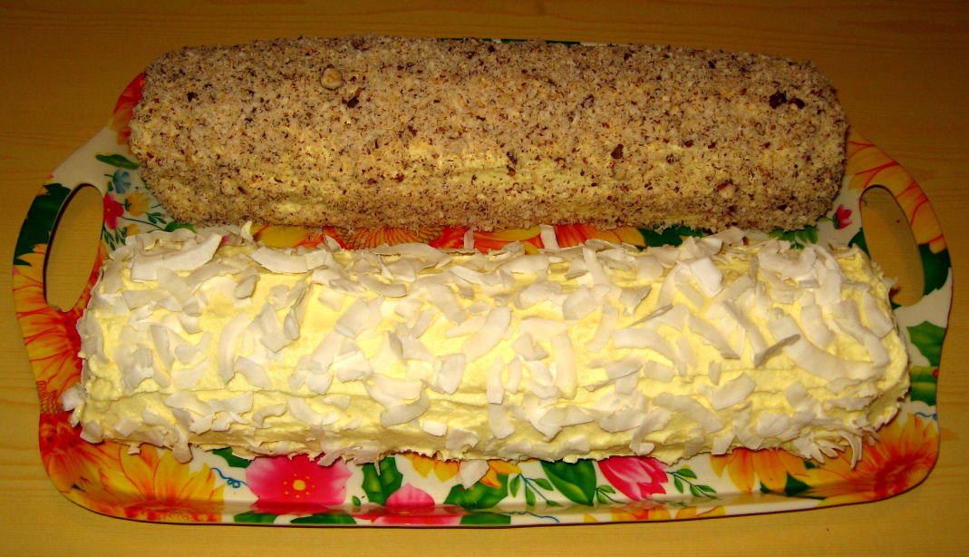 Roláda ořech+kokos